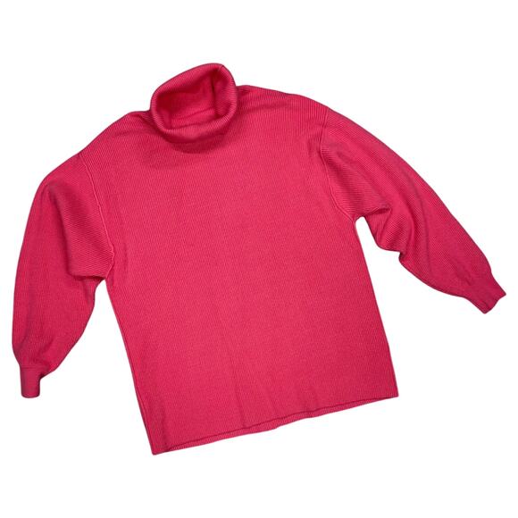 Free People Sweaters - Free People Softly Structured Knit Tunic Pink Turtleneck Sweater Oversized Small